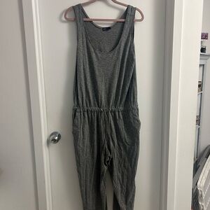 GAP Gray Sleeveless Jumpsuit with Elastic Waist